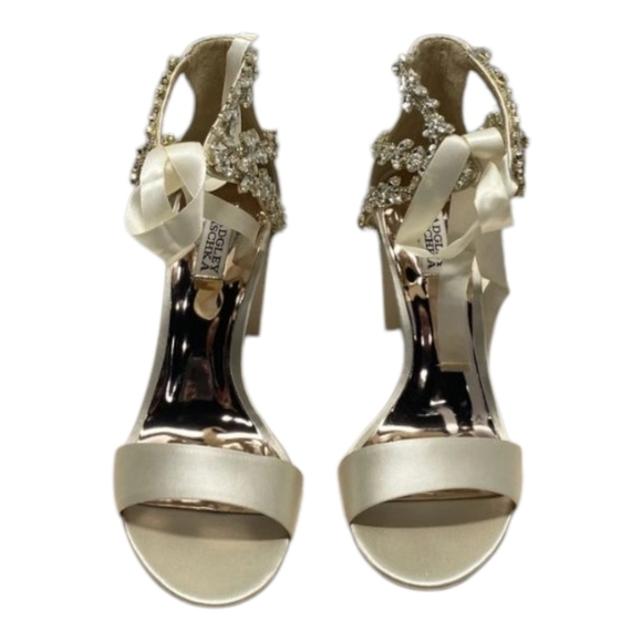 Badgley Mischka Women's US10 Everafter Heeled Sandal, Ivory MP5051 - Picture 2 of 8